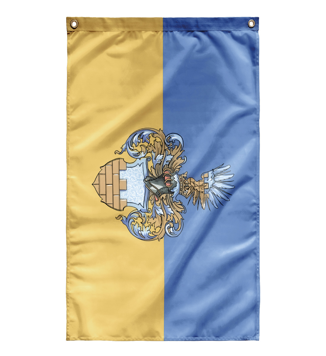 Drapeau Du Loiret 20x30 Cm - Drapeau Départemental De Bateau, Tissu Polyester Résistant Aux Intempéries