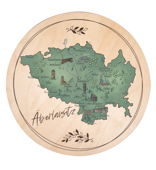 Oberlausitz Holzschild 30 cm – Bild 2