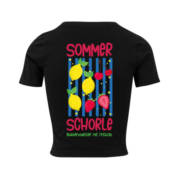 #SOMMER SCHORLE – Ladies Crop Top (beidseitig bedruckt) – Bild 4