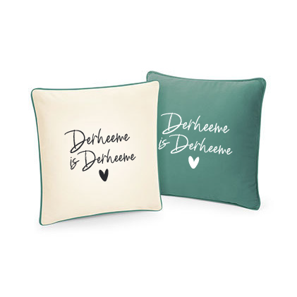 #DERHEEME - Kissen 2-farbig 40 x 40 cm (beidseitig bedruckt)