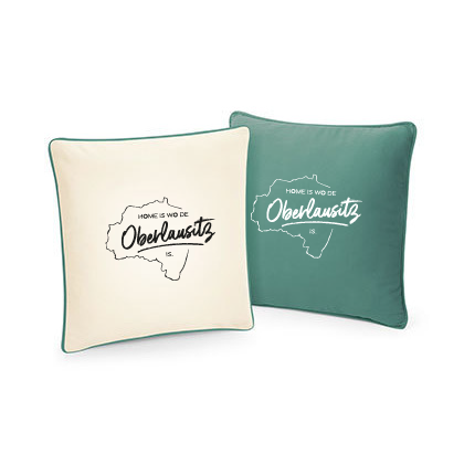 #HOME IS OBERLAUSITZ - Kissen 2-farbig 40 x 40 cm (beidseitig bedruckt)