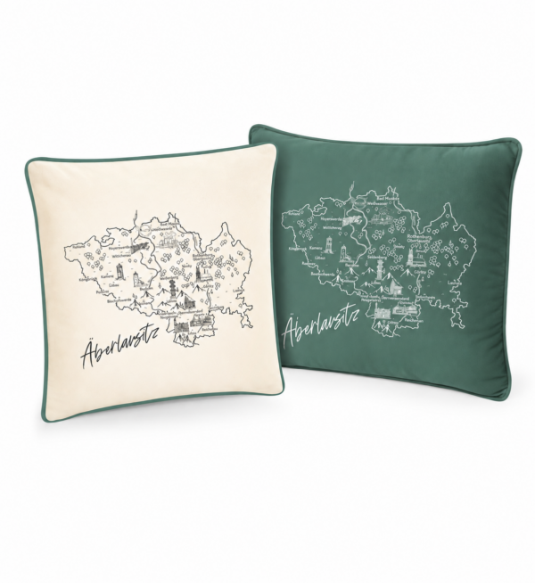 #KARTE - Kissen 2-farbig 40 x 40 cm (beidseitig bedruckt)