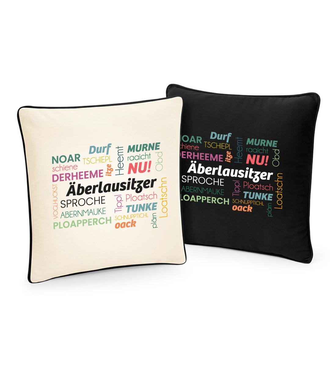 #ÄBERLAUSITZER SPROCHE - Kissen 2-farbig 40 x 40 cm (beidseitig bedruckt) – Bild 5