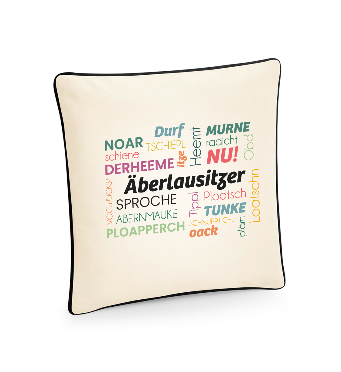 #ÄBERLAUSITZER SPROCHE - Kissen 2-farbig 40 x 40 cm (beidseitig bedruckt) – Bild 6