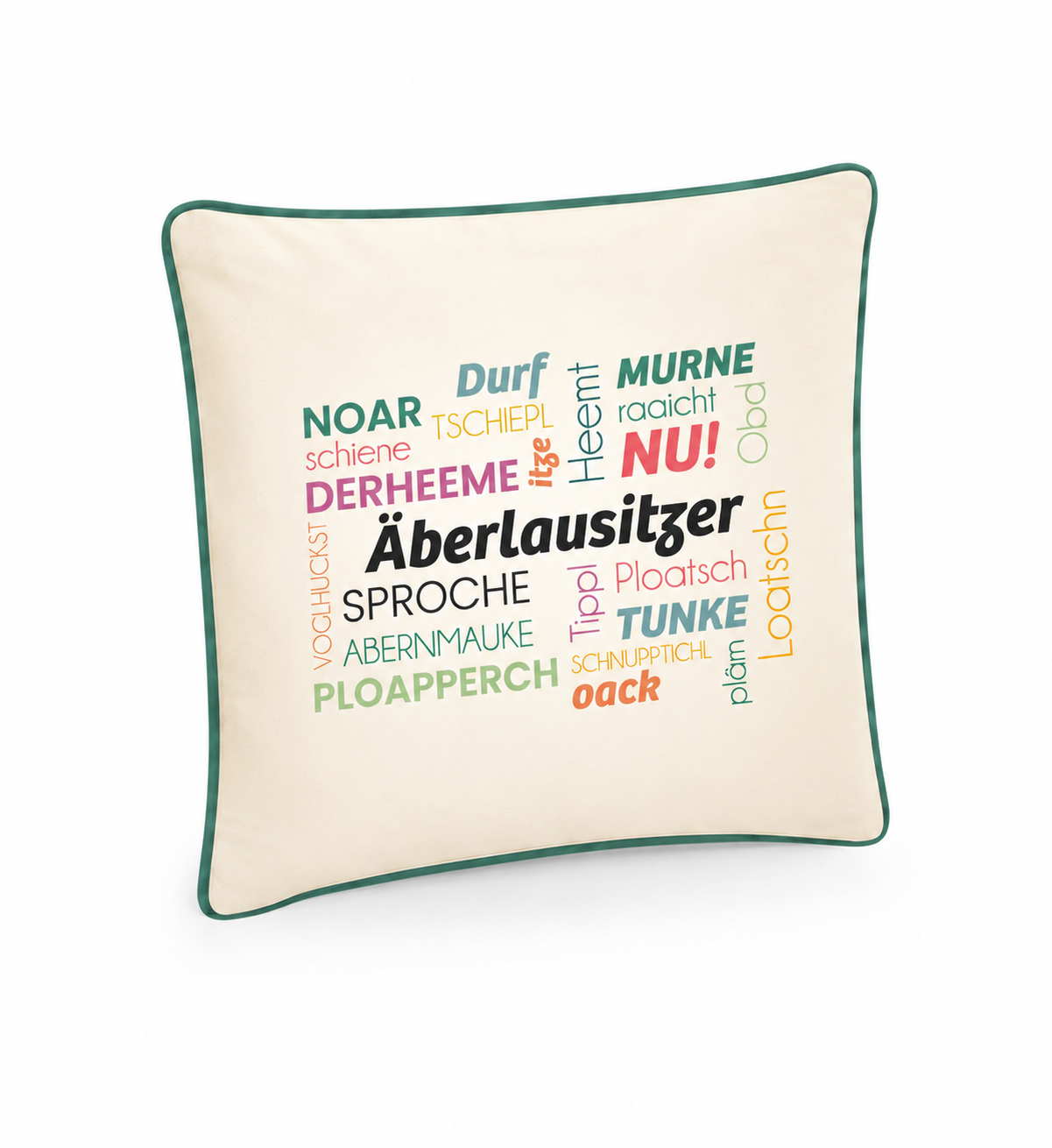 #ÄBERLAUSITZER SPROCHE - Kissen 2-farbig 40 x 40 cm (beidseitig bedruckt) – Bild 6