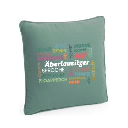 #ÄBERLAUSITZER SPROCHE - Kissen 2-farbig 40 x 40 cm (beidseitig bedruckt) – Bild 3