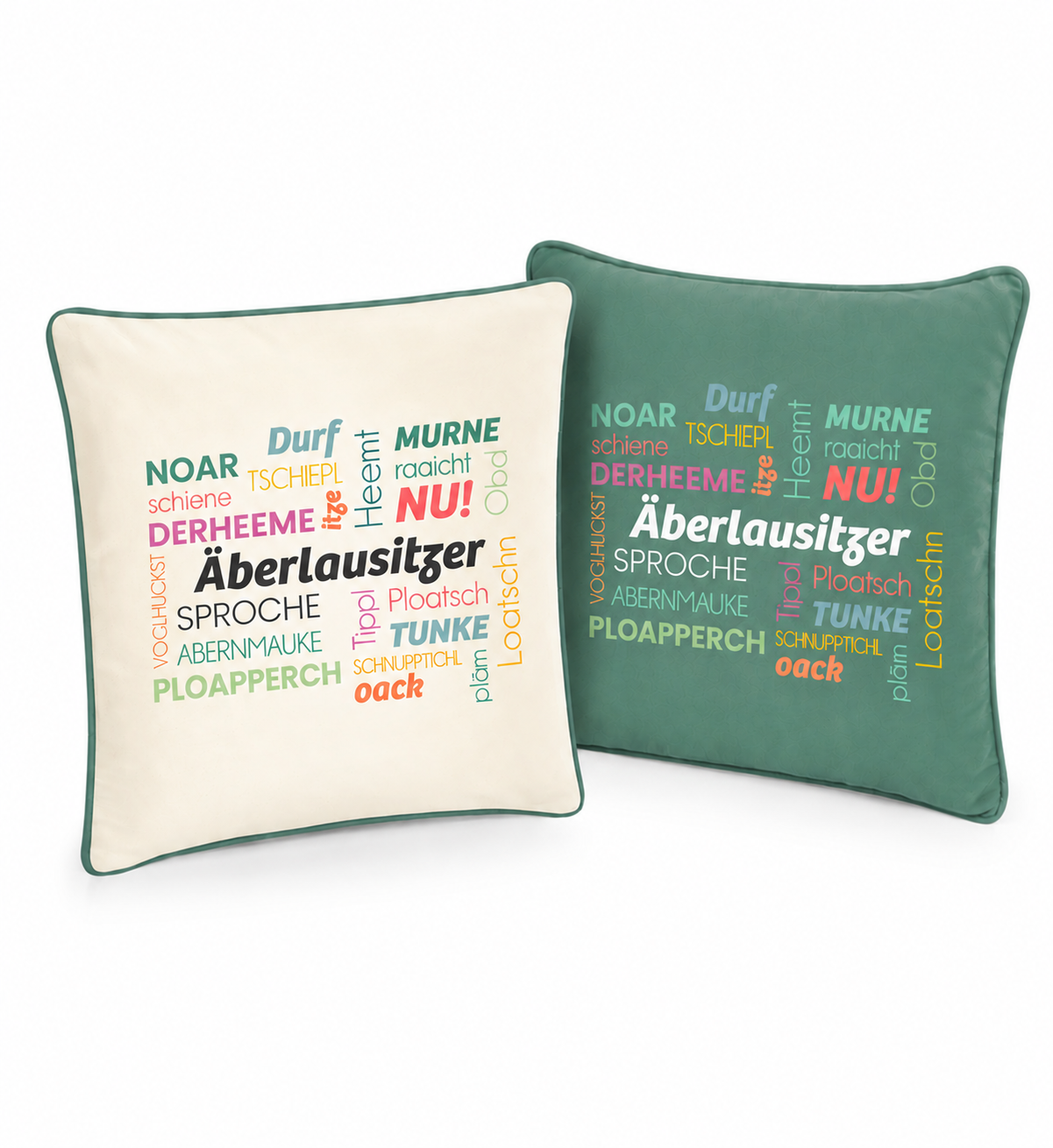 #ÄBERLAUSITZER SPROCHE - Kissen 2-farbig 40 x 40 cm (beidseitig bedruckt) – Bild 5